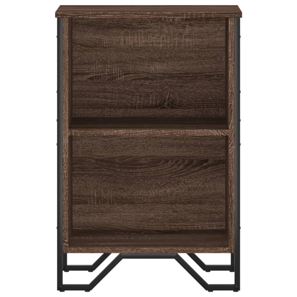 bogreol 50x31x74,5 cm konstrueret træ brun egetræsfarve