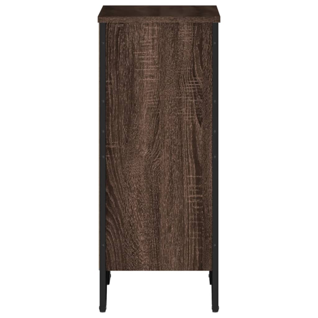 bogreol 50x31x74,5 cm konstrueret træ brun egetræsfarve