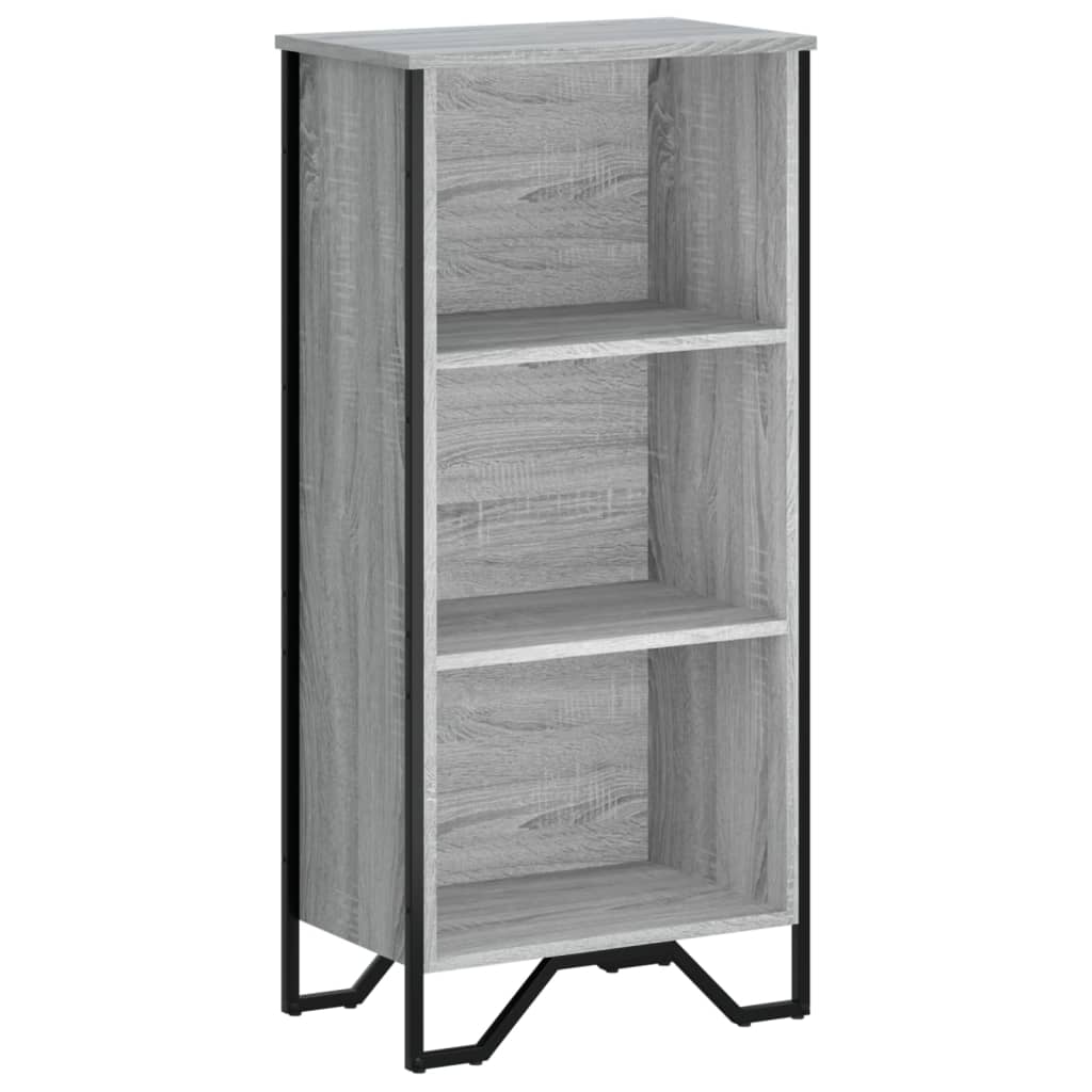 bogreol 50x31x106 cm konstrueret træ grå sonoma-eg