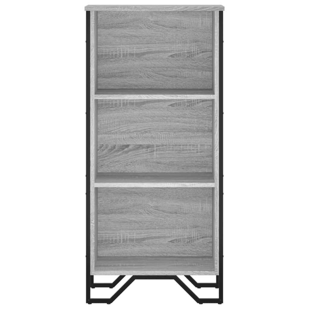 bogreol 50x31x106 cm konstrueret træ grå sonoma-eg