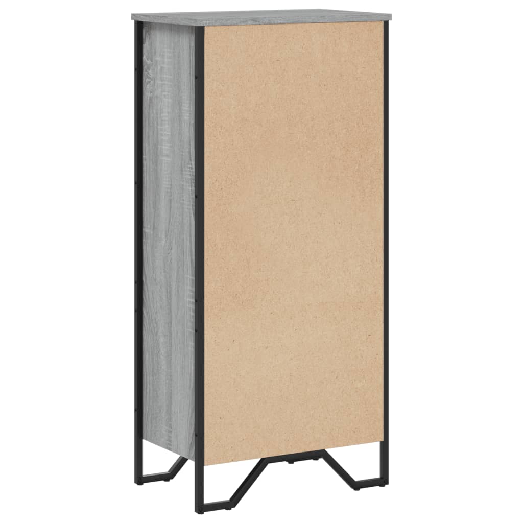 bogreol 50x31x106 cm konstrueret træ grå sonoma-eg