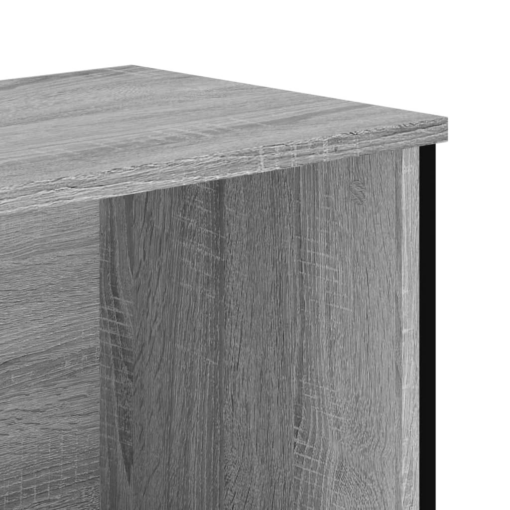 bogreol 50x31x106 cm konstrueret træ grå sonoma-eg