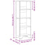 bogreol 50x31x137,5 cm konstrueret træ sonoma-eg