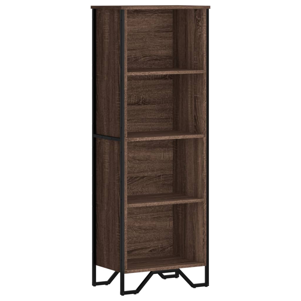 bogreol 50x31x137,5 cm konstrueret træ brun egetræsfarve