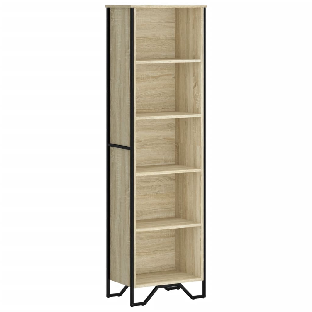 bogreol 50x31x169 cm konstrueret træ sonoma-eg