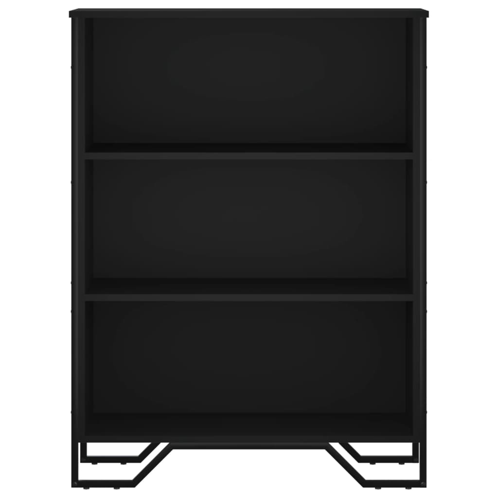 bogreol 80x31x106 cm konstrueret træ sort