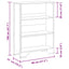 bogreol 80x31x106 cm konstrueret træ sort