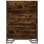 bogreol 80x31x106 cm konstrueret træ røget egetræsfarve