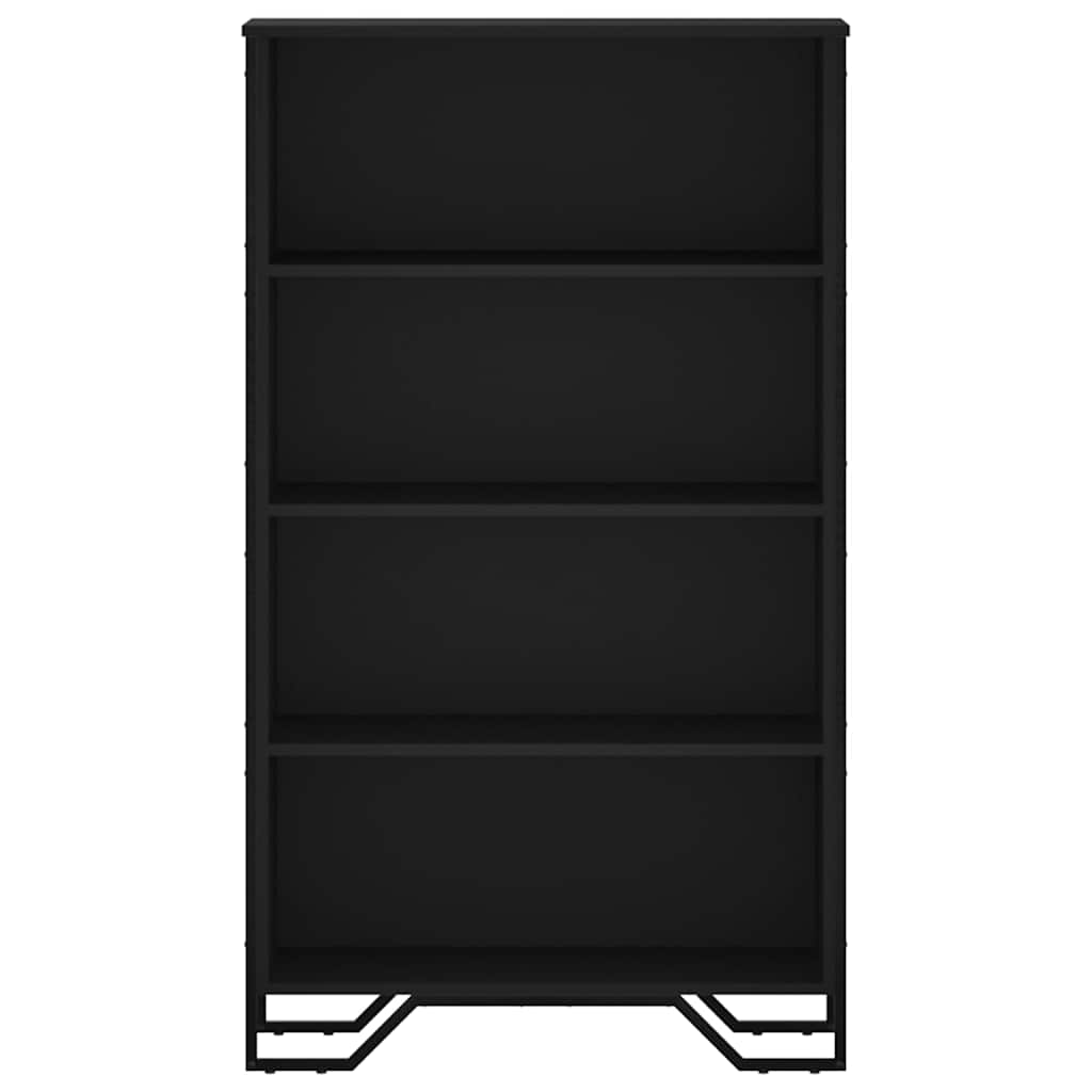 bogreol 80x31x137,5 cm konstrueret træ sort