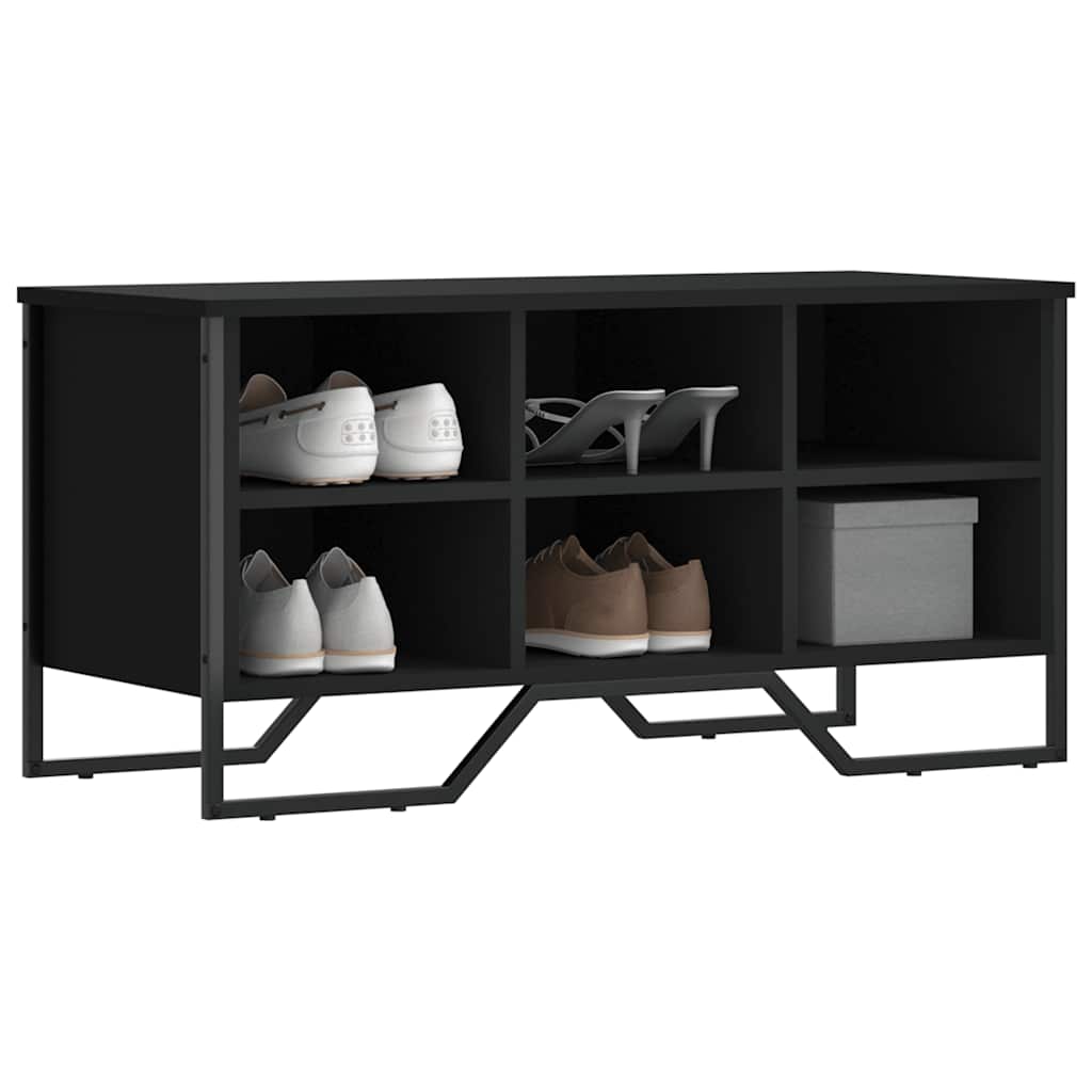 skoreol 90x38x45,5 cm konstrueret træ sort