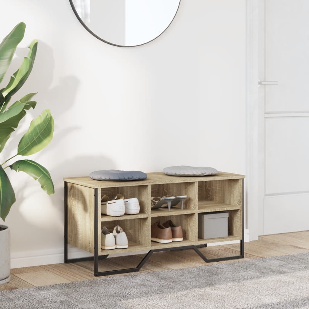 skoreol 90x38x45,5 cm konstrueret træ sonoma-eg