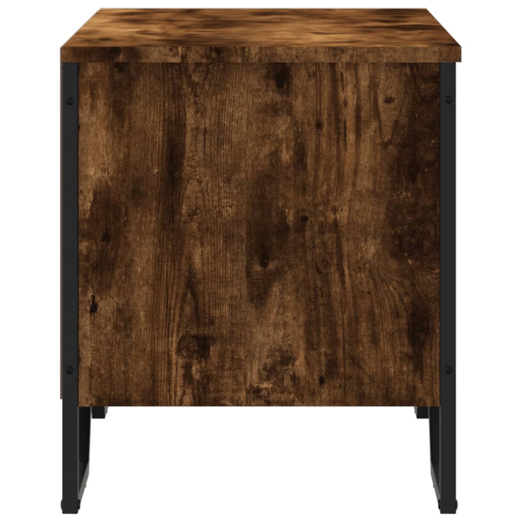 skoreol 90x38x45,5 cm konstrueret træ røget egetræsfarve