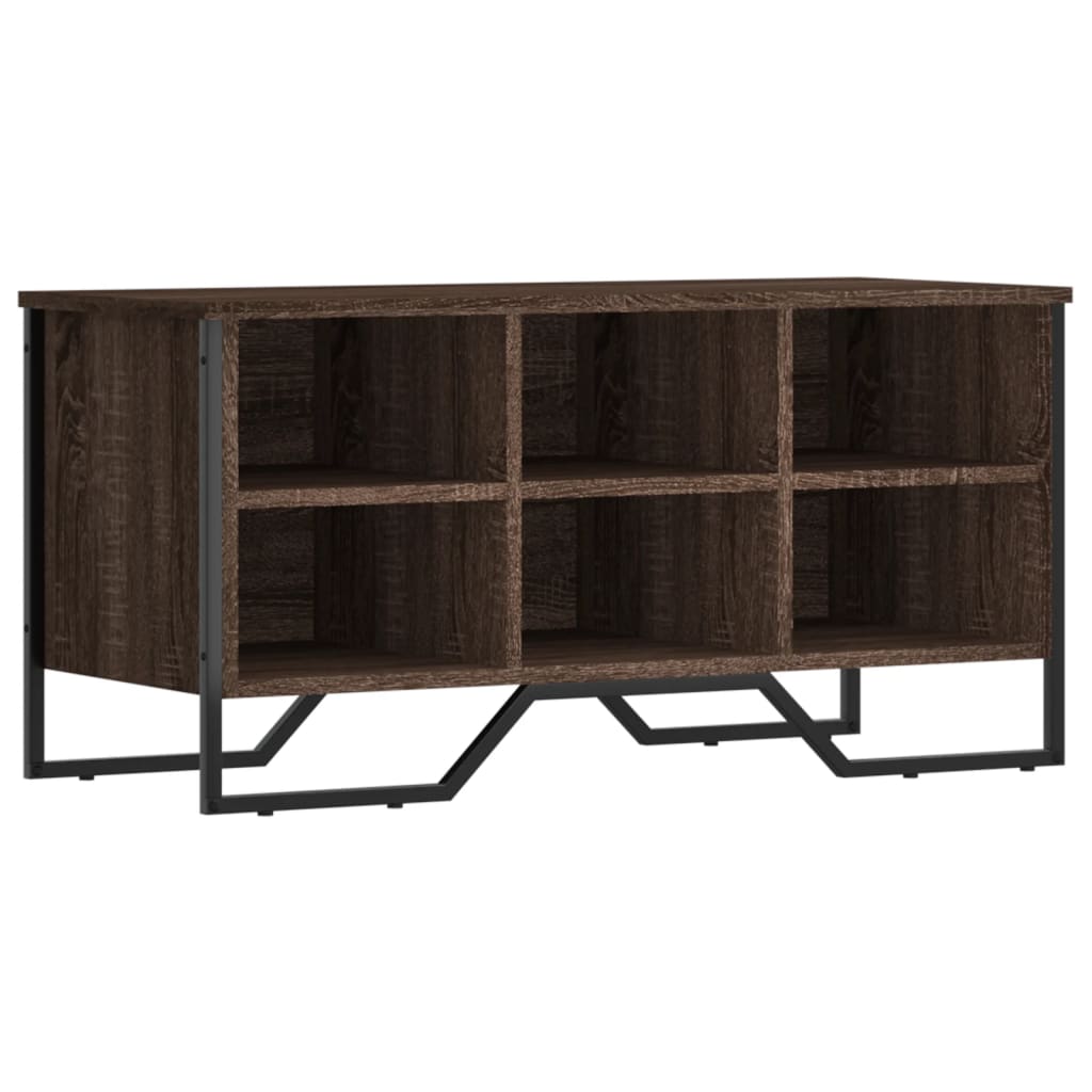 skoreol 90x38x45,5 cm konstrueret træ brun egetræsfarve