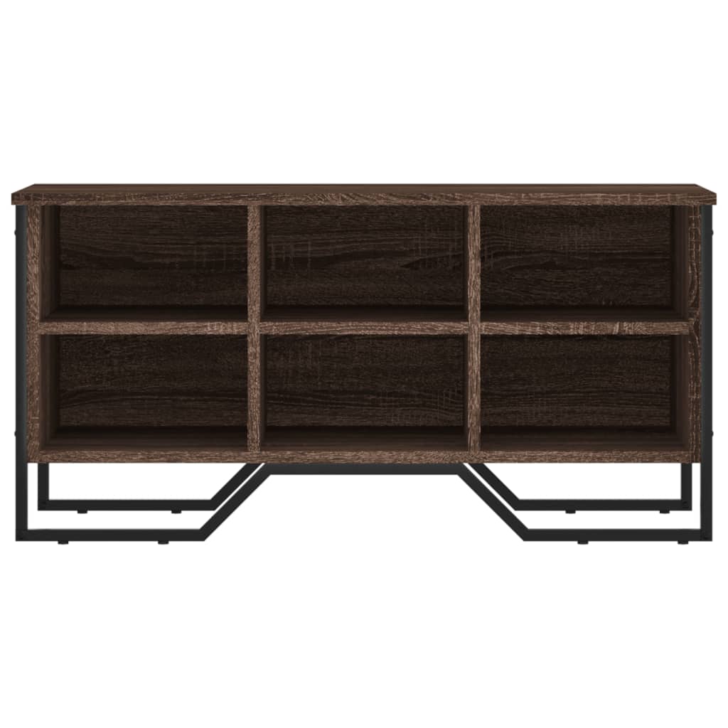 skoreol 90x38x45,5 cm konstrueret træ brun egetræsfarve