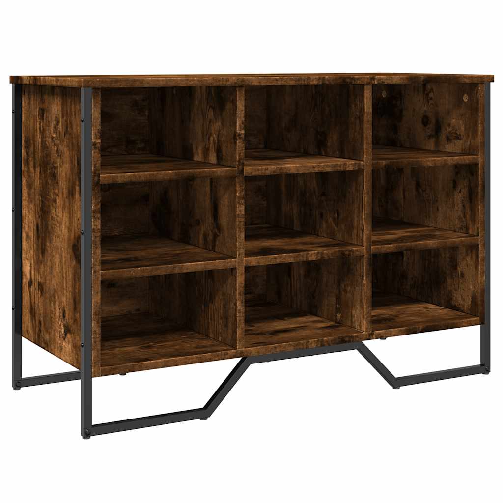 skoreol 90x38x61,5 cm konstrueret træ røget egetræsfarve