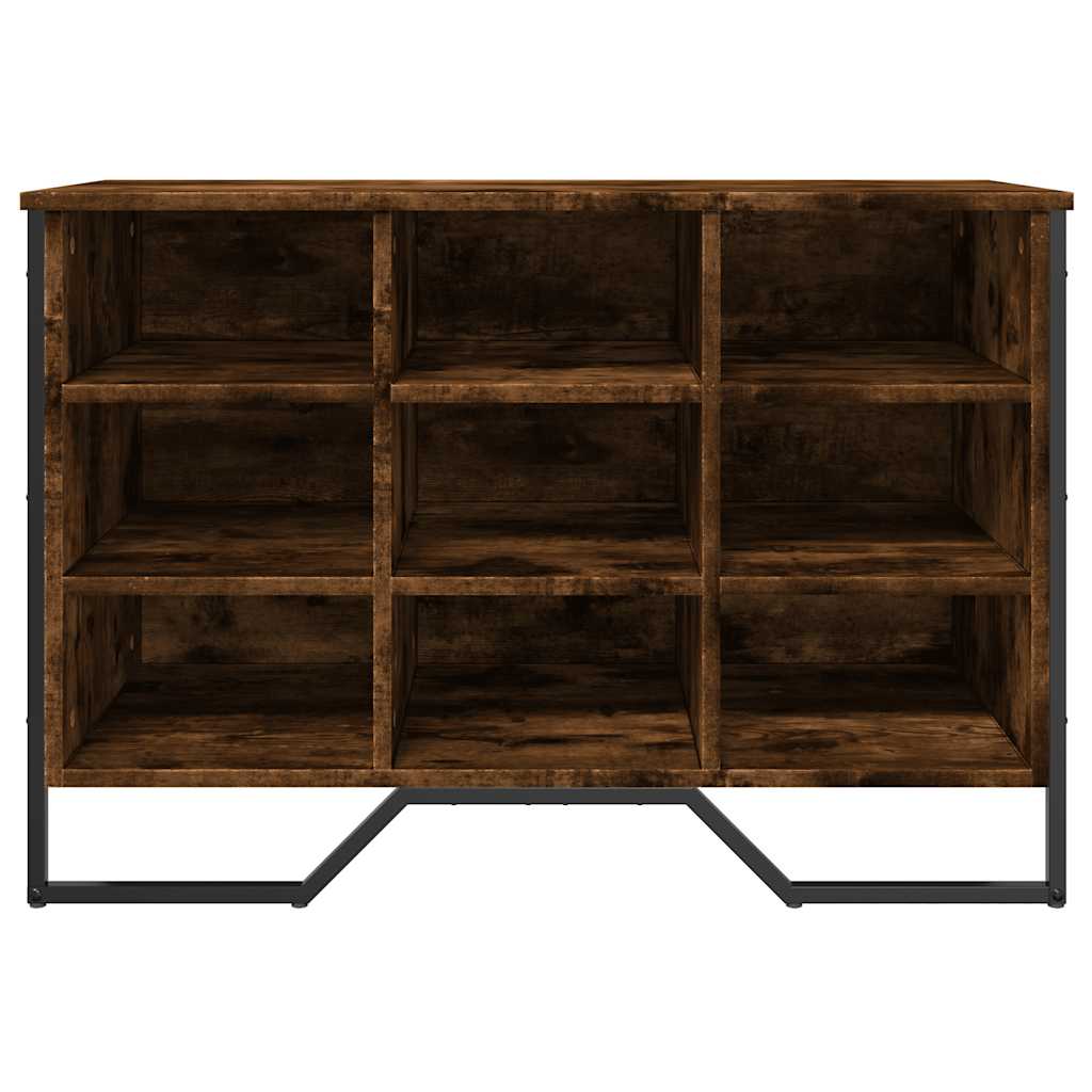 skoreol 90x38x61,5 cm konstrueret træ røget egetræsfarve