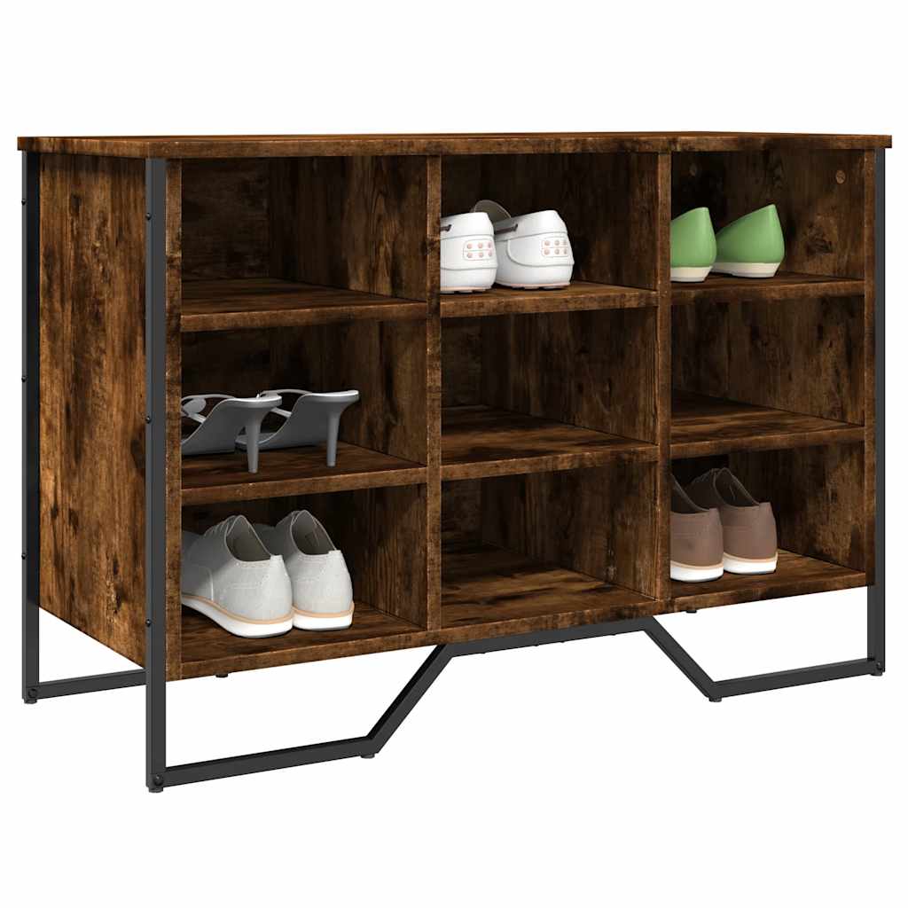 skoreol 90x38x61,5 cm konstrueret træ røget egetræsfarve