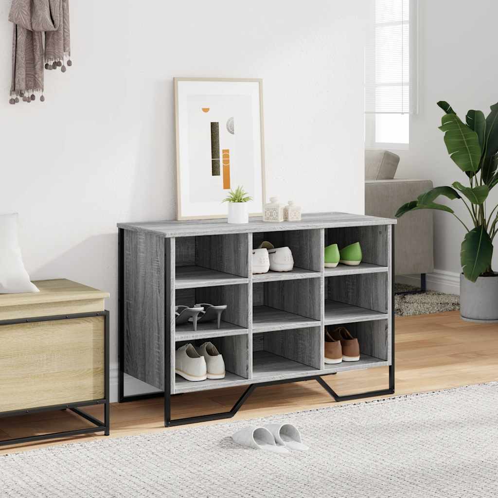 skoreol 90x38x61,5 cm konstrueret træ grå sonoma-eg