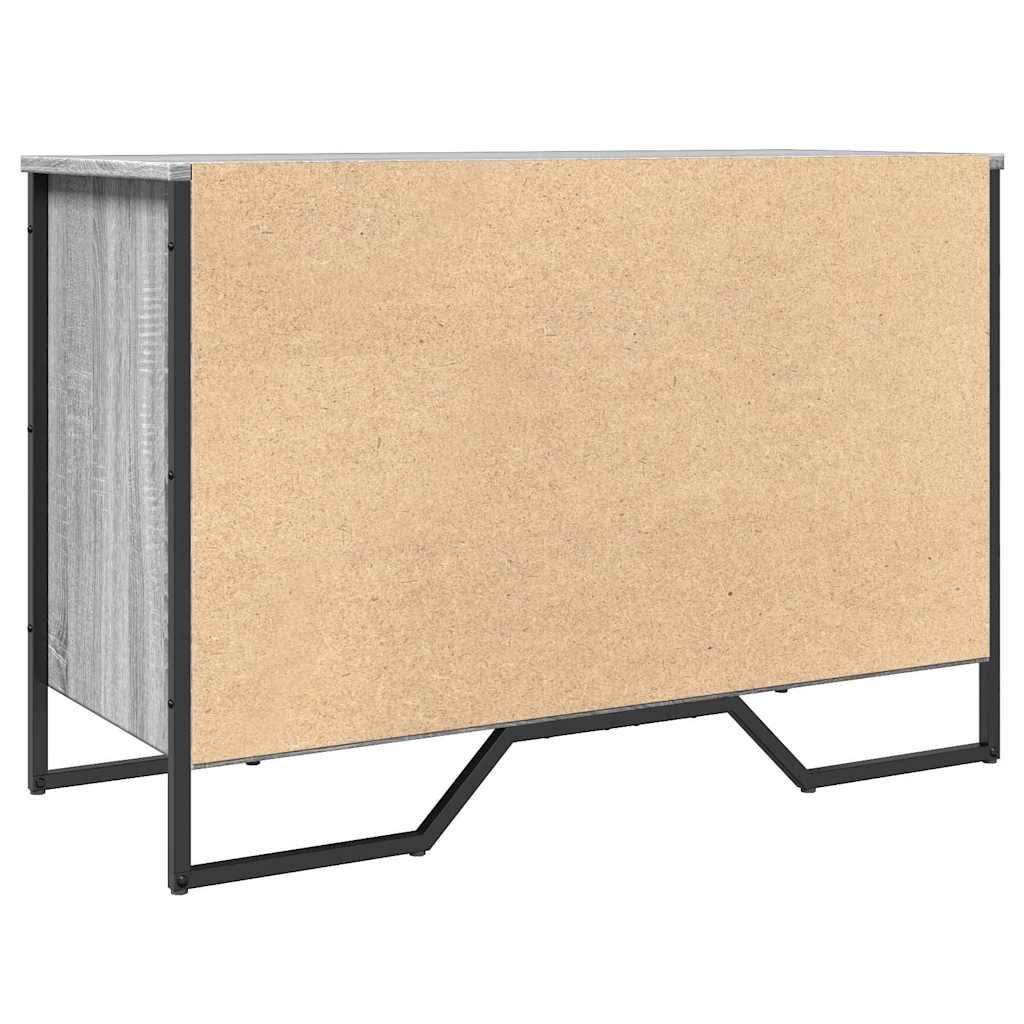 skoreol 90x38x61,5 cm konstrueret træ grå sonoma-eg