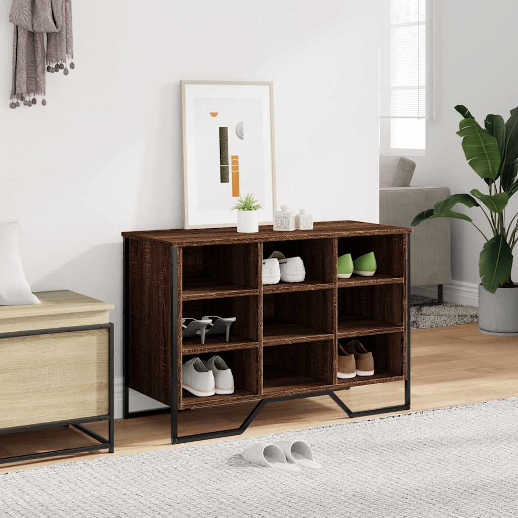 skoreol 90x38x61,5 cm konstrueret træ brun egetræsfarve