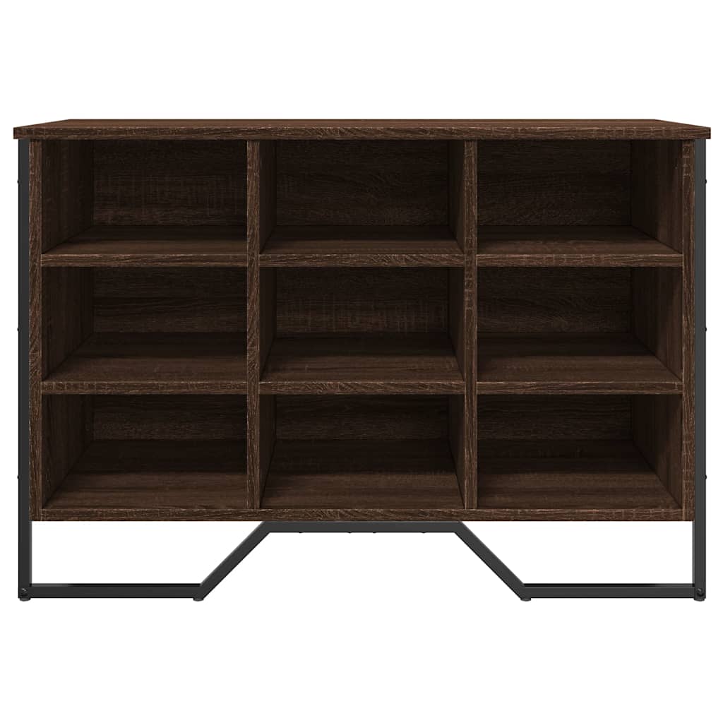 skoreol 90x38x61,5 cm konstrueret træ brun egetræsfarve
