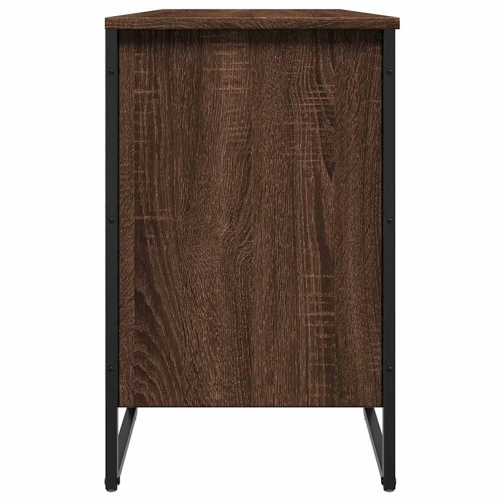 skoreol 90x38x61,5 cm konstrueret træ brun egetræsfarve