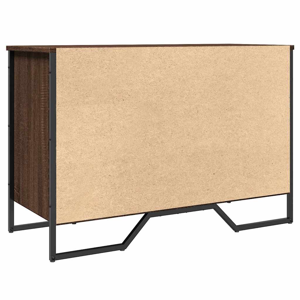 skoreol 90x38x61,5 cm konstrueret træ brun egetræsfarve