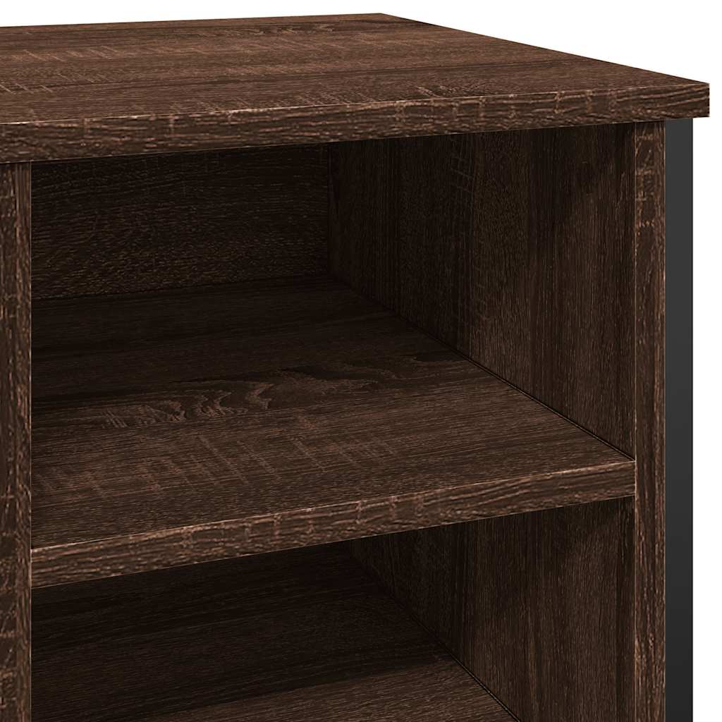 skoreol 90x38x61,5 cm konstrueret træ brun egetræsfarve