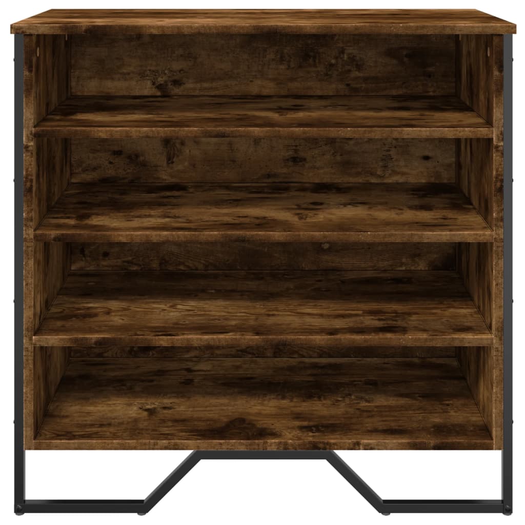 skoreol 80x38x78 cm konstrueret træ røget egetræsfarve