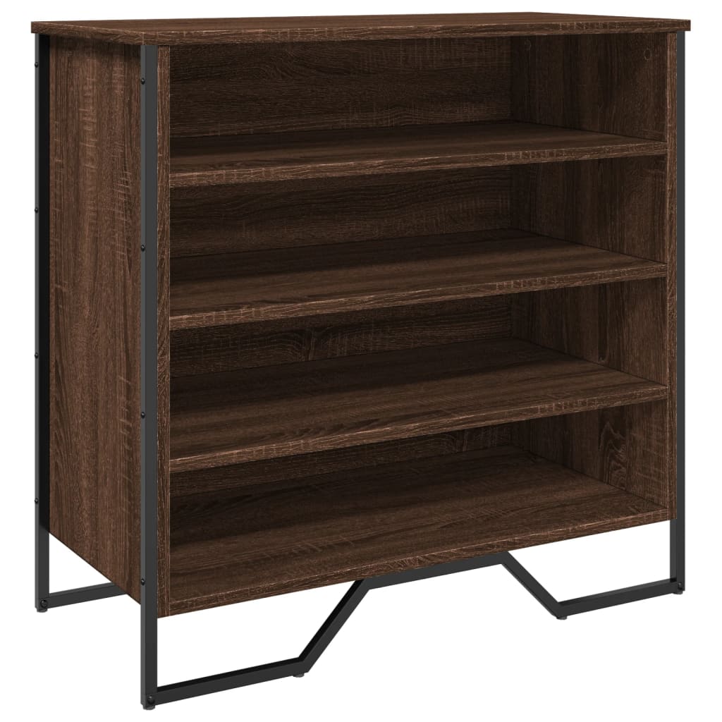skoreol 80x38x78 cm konstrueret træ brun egetræsfarvet