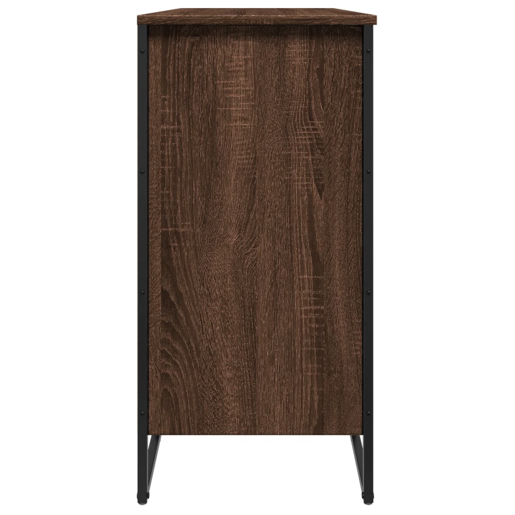 skoreol 80x38x78 cm konstrueret træ brun egetræsfarvet