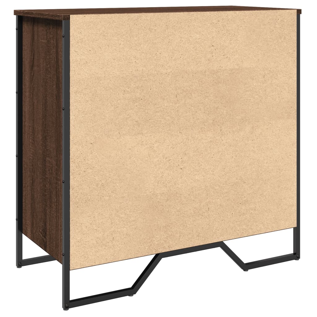 skoreol 80x38x78 cm konstrueret træ brun egetræsfarvet