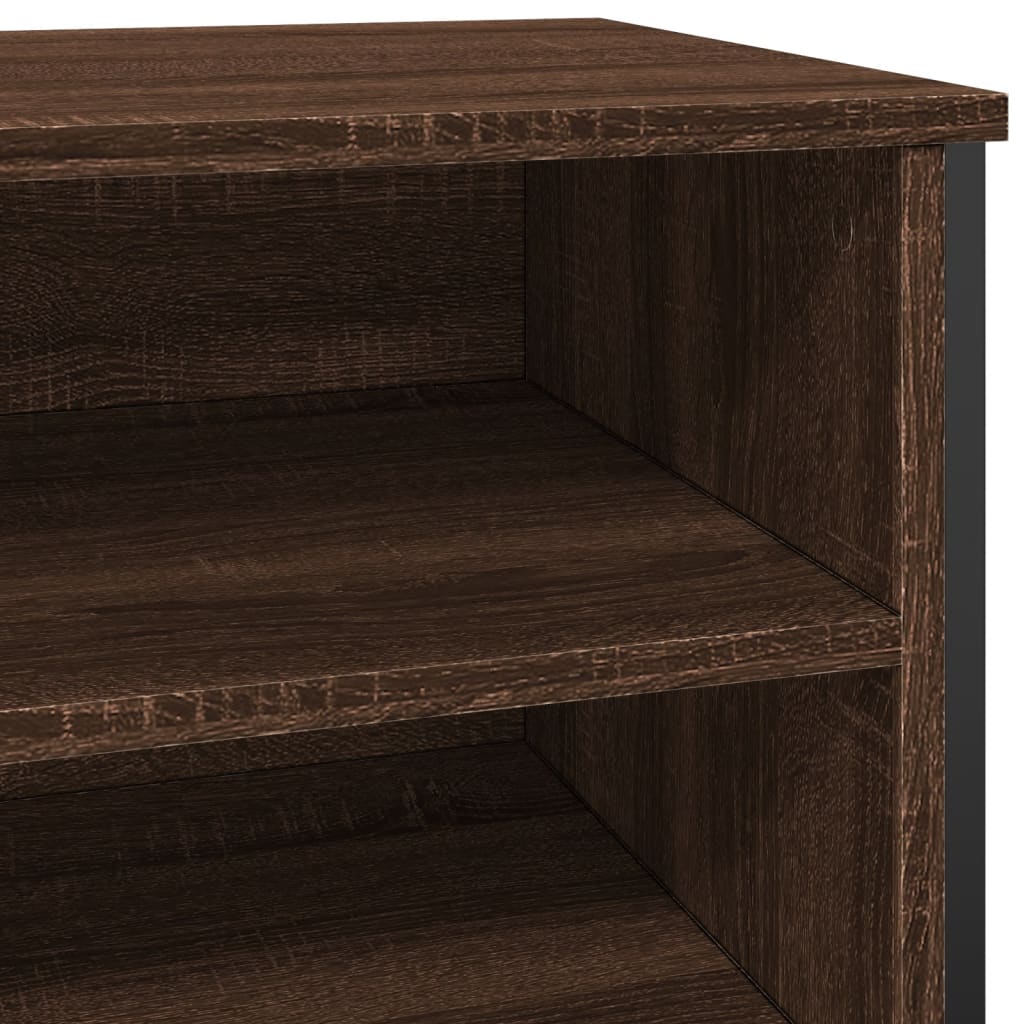 skoreol 80x38x78 cm konstrueret træ brun egetræsfarvet