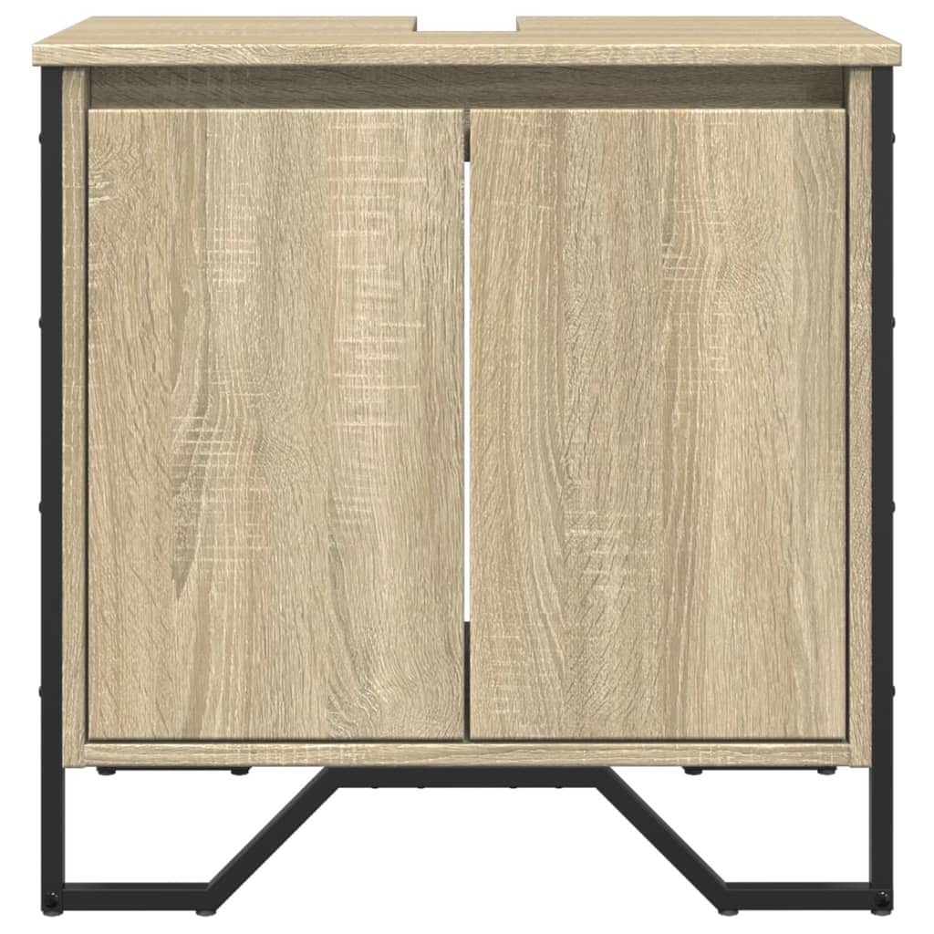 underskab til håndvask 60x35x60 cm konstrueret træ sonoma-eg