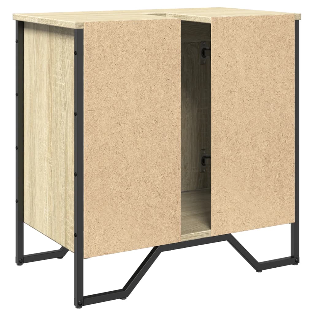 underskab til håndvask 60x35x60 cm konstrueret træ sonoma-eg