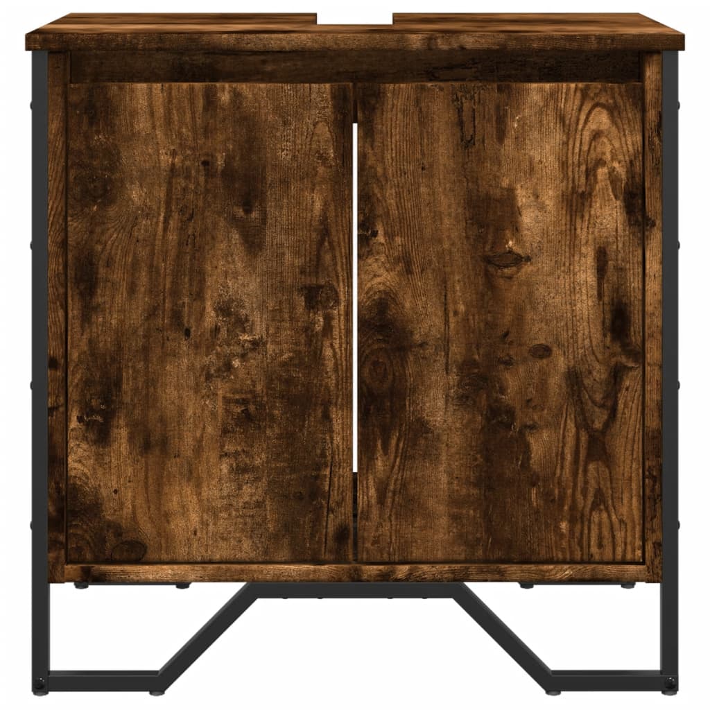 underskab til håndvask 60x35x60 cm konstrueret træ røget eg