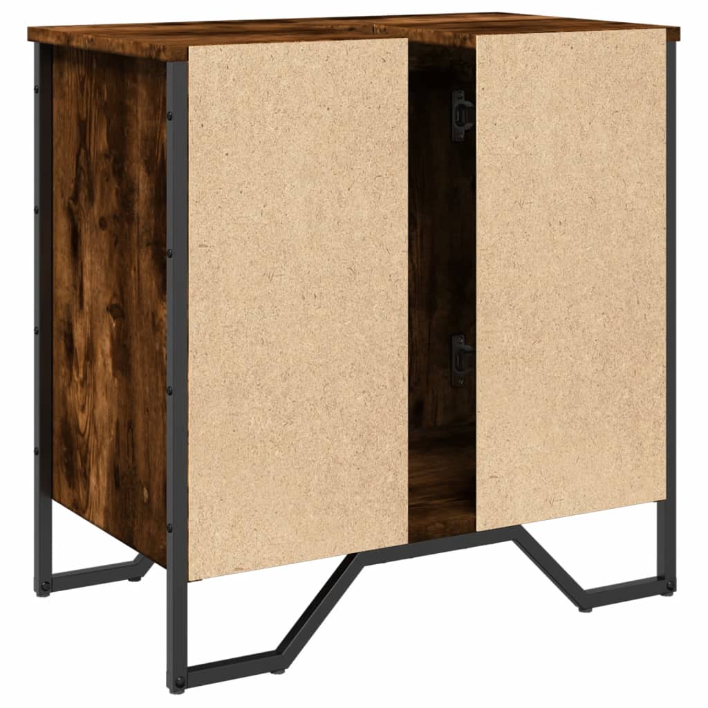 underskab til håndvask 60x35x60 cm konstrueret træ røget eg