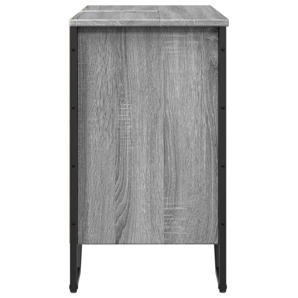 underskab til vask 60x35x60 cm konstrueret træ grå sonoma-eg