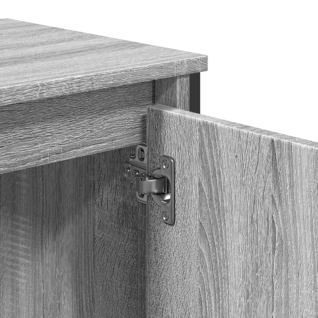 underskab til vask 60x35x60 cm konstrueret træ grå sonoma-eg