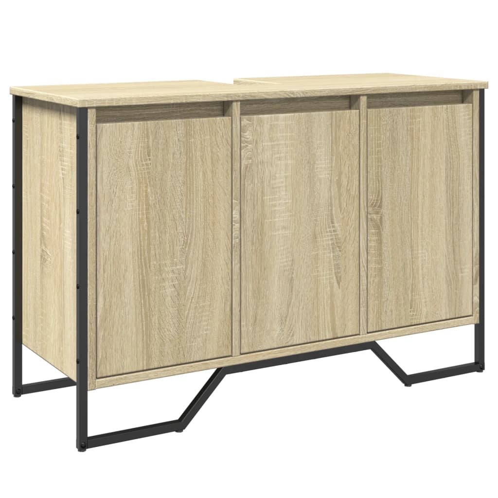 underskab til håndvask 91x35x60 cm konstrueret træ sonoma-eg