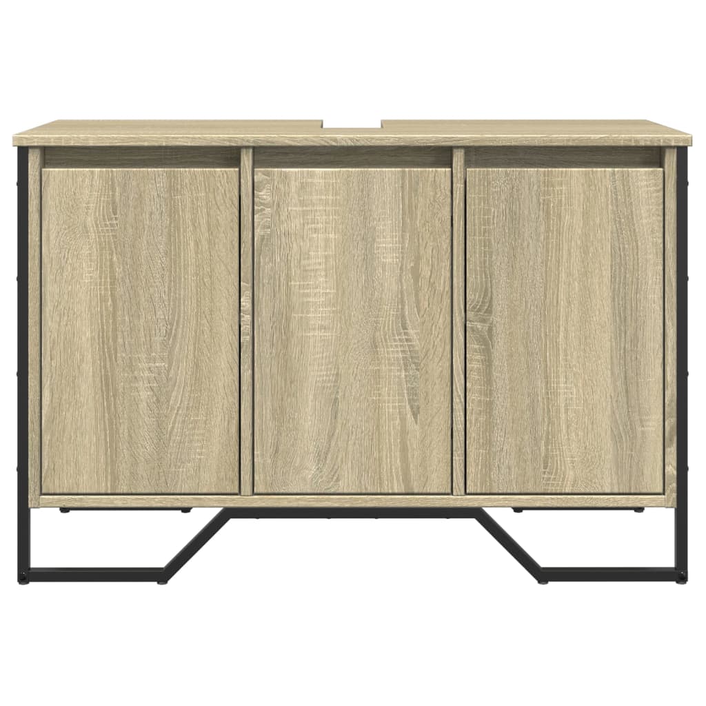 underskab til håndvask 91x35x60 cm konstrueret træ sonoma-eg