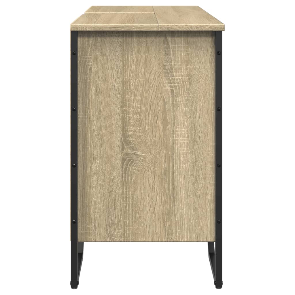 underskab til håndvask 91x35x60 cm konstrueret træ sonoma-eg