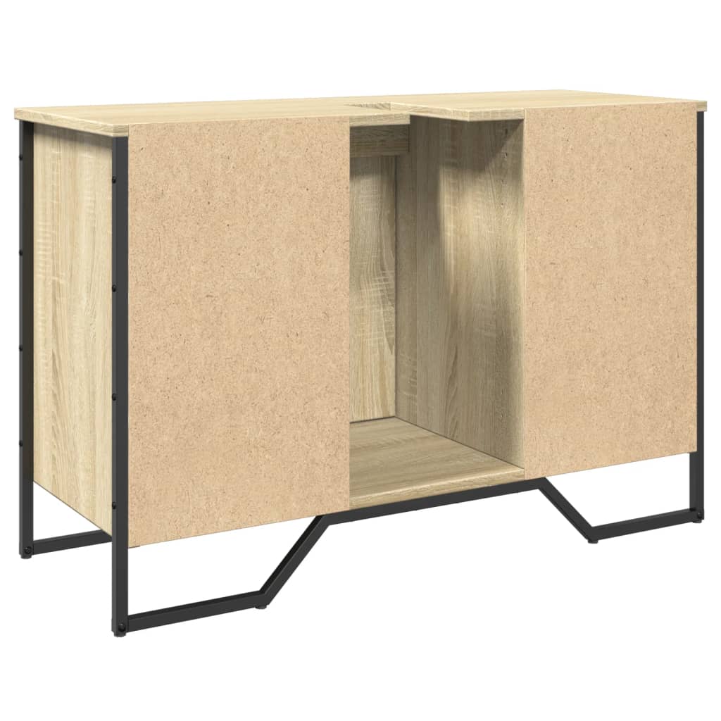 underskab til håndvask 91x35x60 cm konstrueret træ sonoma-eg