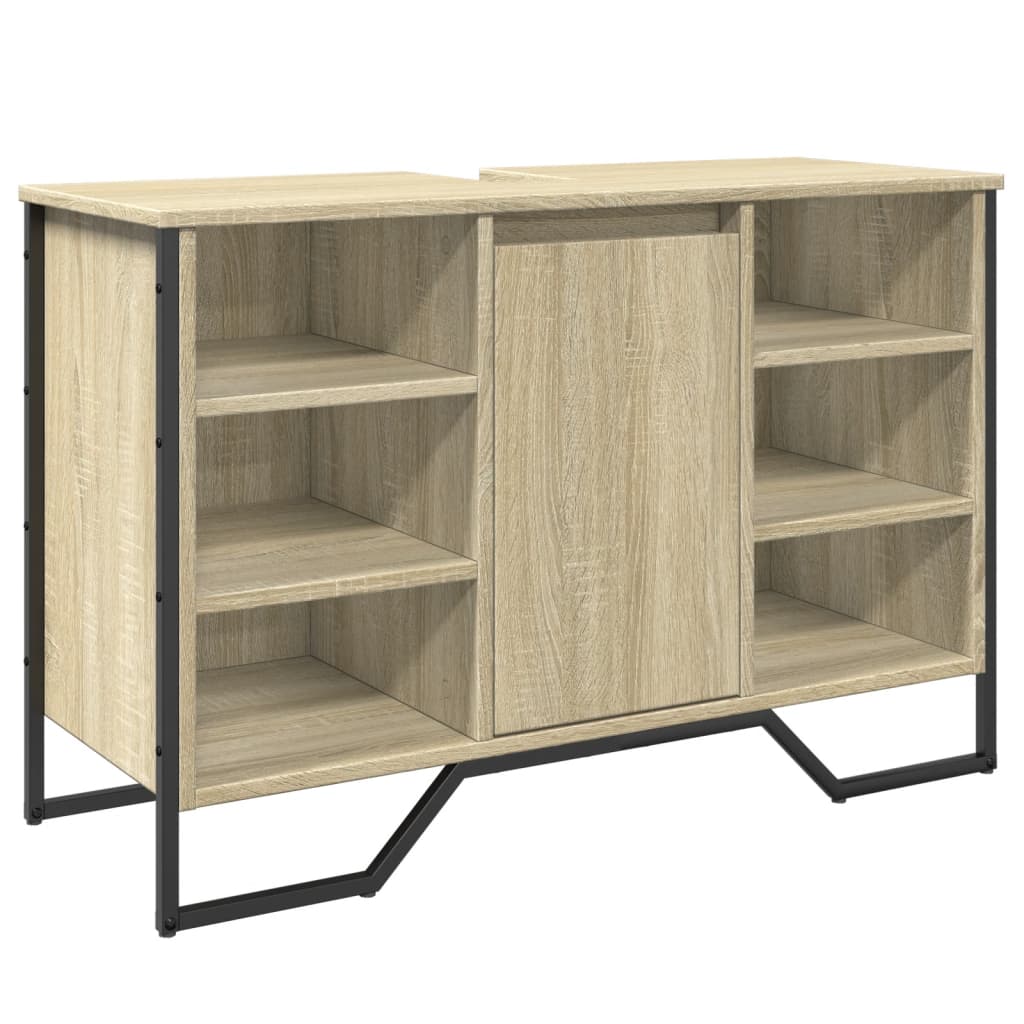 underskab til håndvask 91x35x60 cm konstrueret træ sonoma-eg