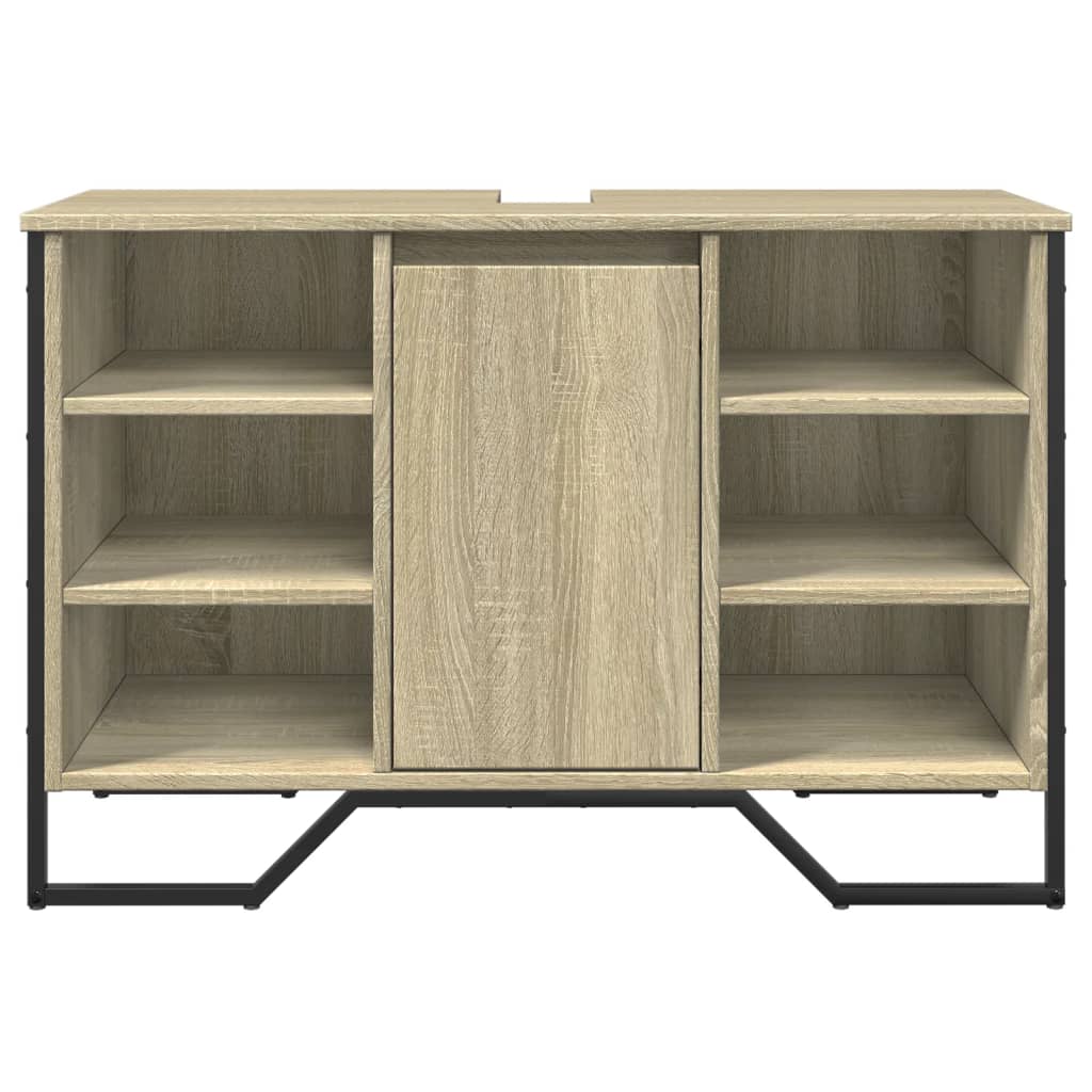 underskab til håndvask 91x35x60 cm konstrueret træ sonoma-eg