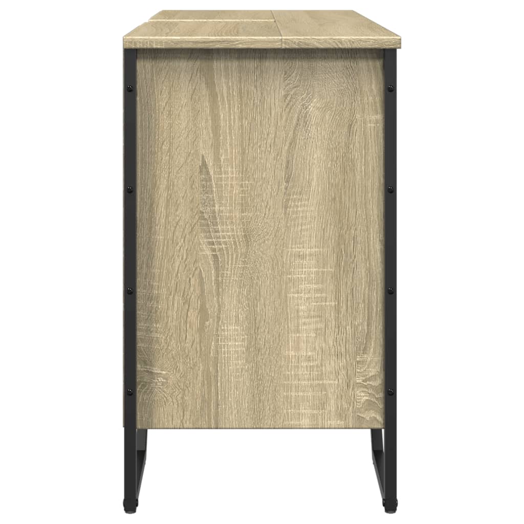 underskab til håndvask 91x35x60 cm konstrueret træ sonoma-eg