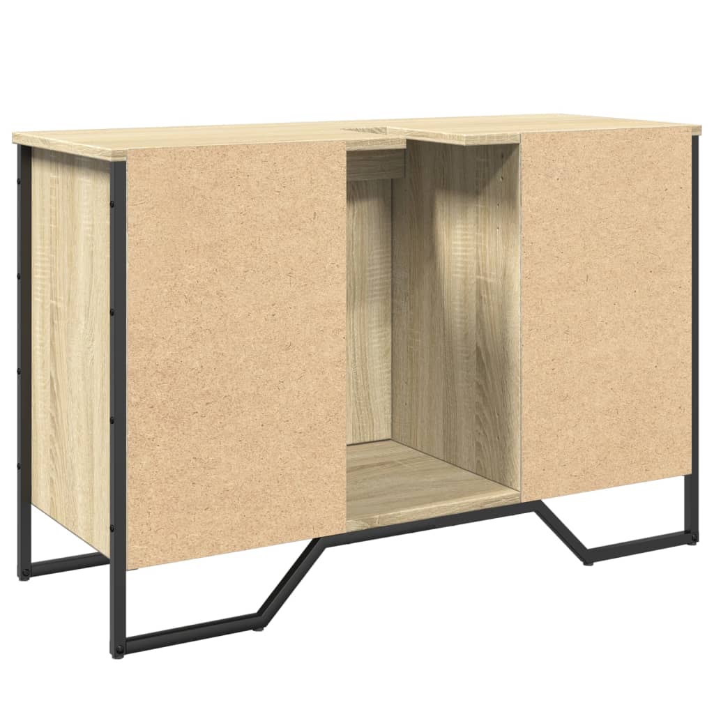 underskab til håndvask 91x35x60 cm konstrueret træ sonoma-eg