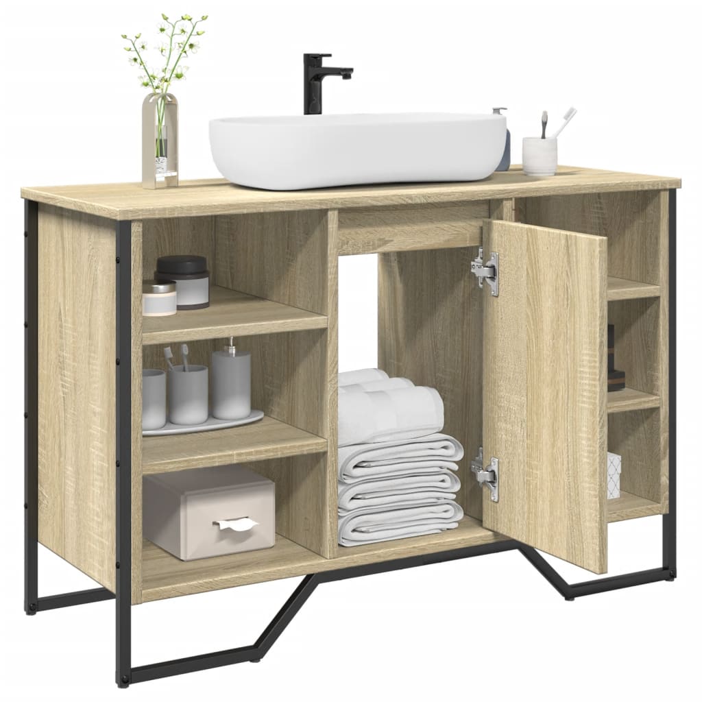 underskab til håndvask 91x35x60 cm konstrueret træ sonoma-eg