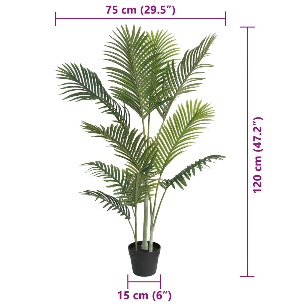 kunstig palme 120 cm PP grøn