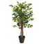 kunstigt citrontræ med 3 stammer 85 cm PP grøn